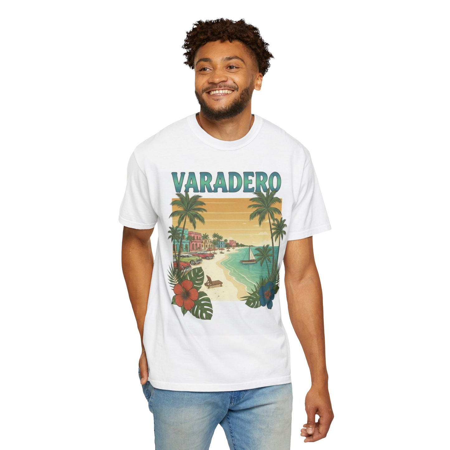 Varadero Retro Beach T-Shirt — Vintage Tropical Cuba Vacation Tee