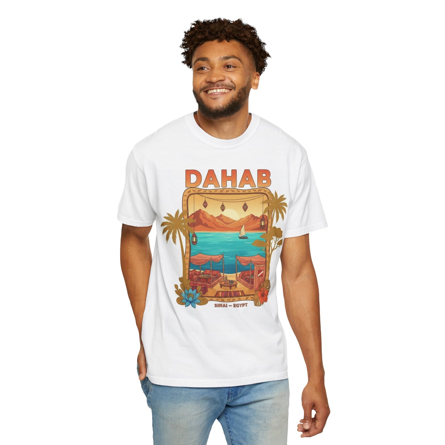 Dahab Vintage Beach T-Shirt — Egypt Surf & Sunset Graphic Tee