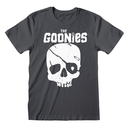 Short Sleeve T-Shirt The Goonies Skull and Logo Graphite-0