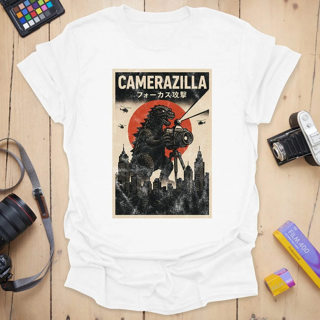 Camerazilla T-Shirt - White, 3XL