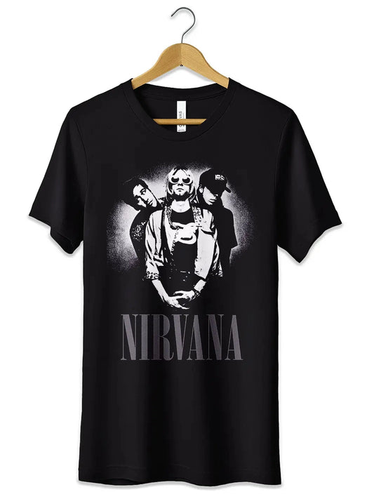 T-Shirt Maglietta Nirvana Kurt Cobain Dave Grohl Novoselic
