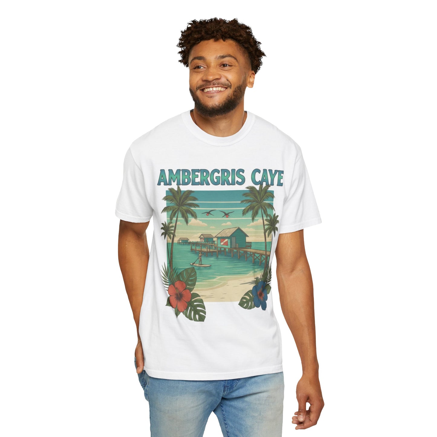 Ambergris Caye Vintage Beach T-Shirt — Tropical Island Vacation Tee