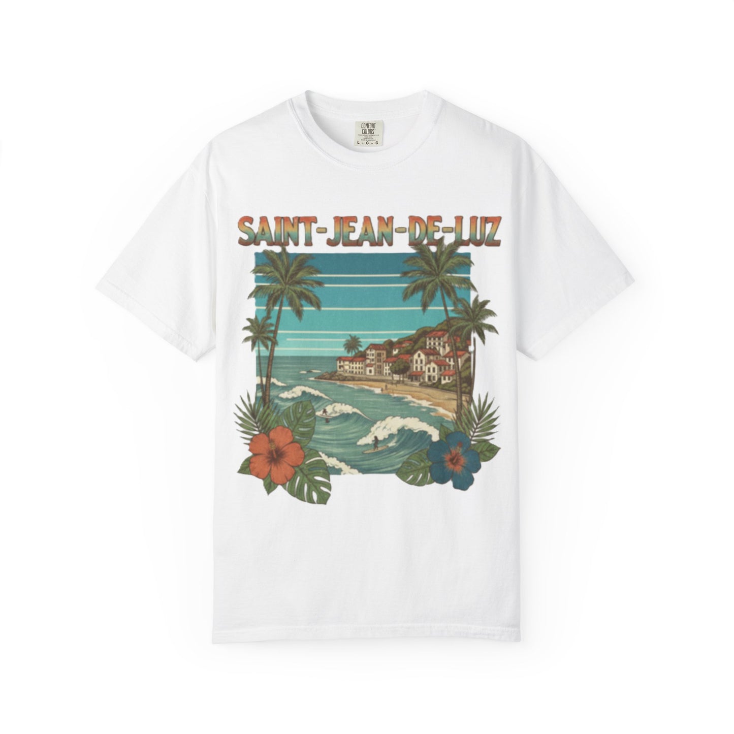 Saint-Jean-De-Luz Vintage Surf T-Shirt — Retro Coastal Vacation Tee