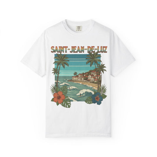 Saint-Jean-De-Luz Vintage Surf T-Shirt — Retro Coastal Vacation Tee