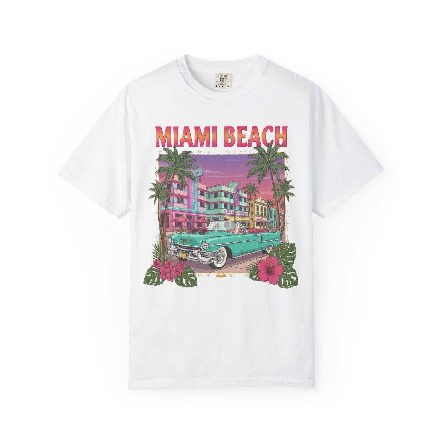 Miami Beach Retro Car T-Shirt — Vintage Palm Beach Vibes