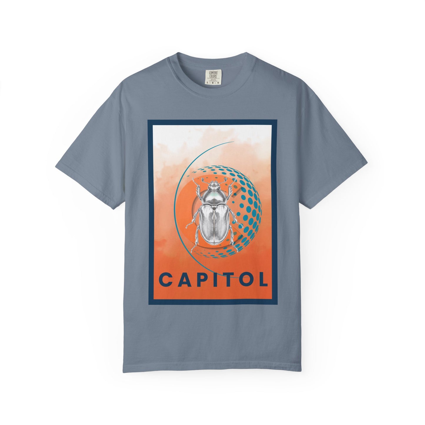 Capitol Crest T-Shirt — Orange Graphic Scarab Tee