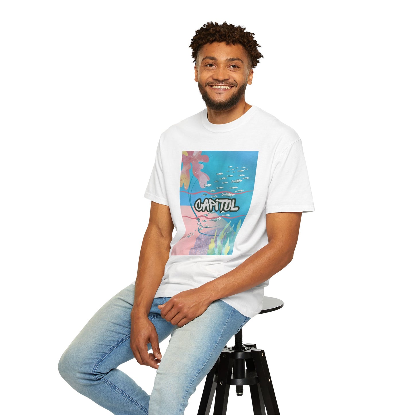 Capitol Ocean Vibes T-Shirt — Pastel Underwater Graphic Tee