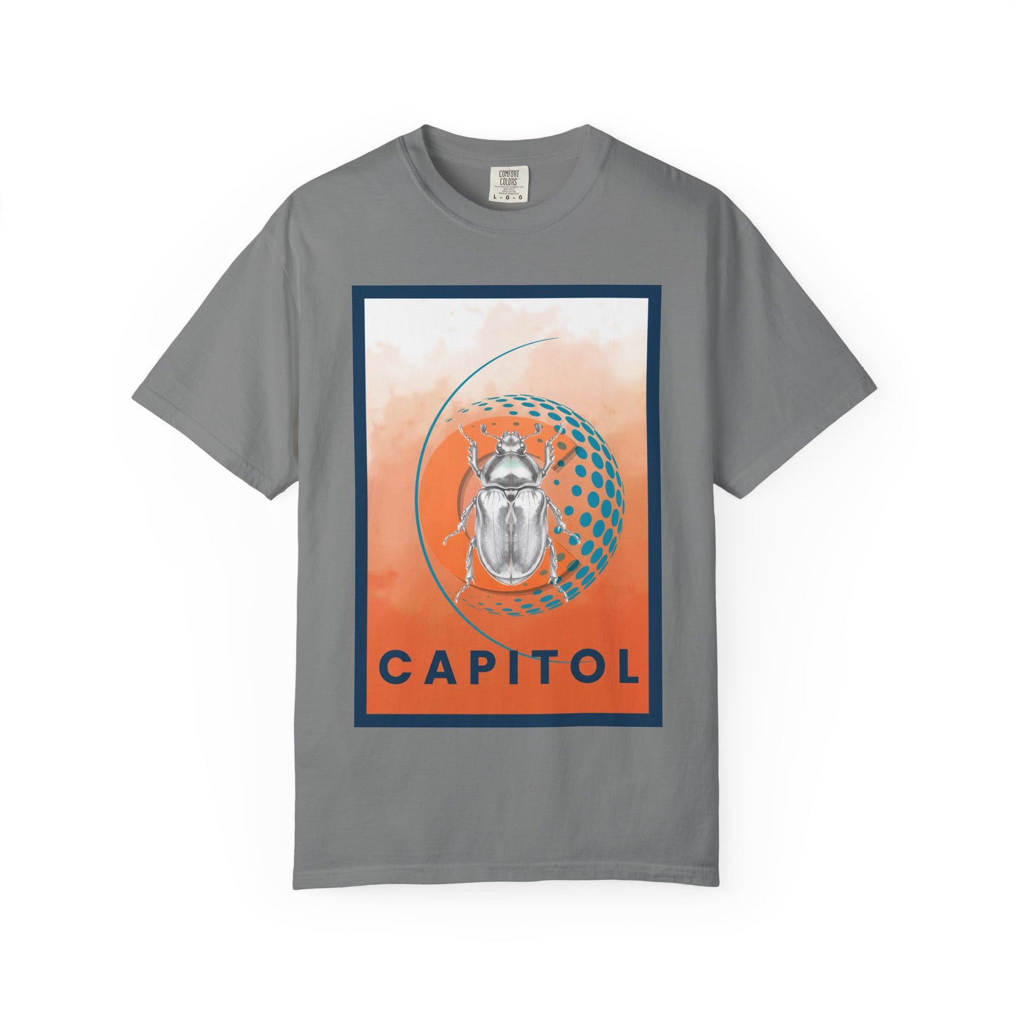 Capitol Crest T-Shirt — Orange Graphic Scarab Tee
