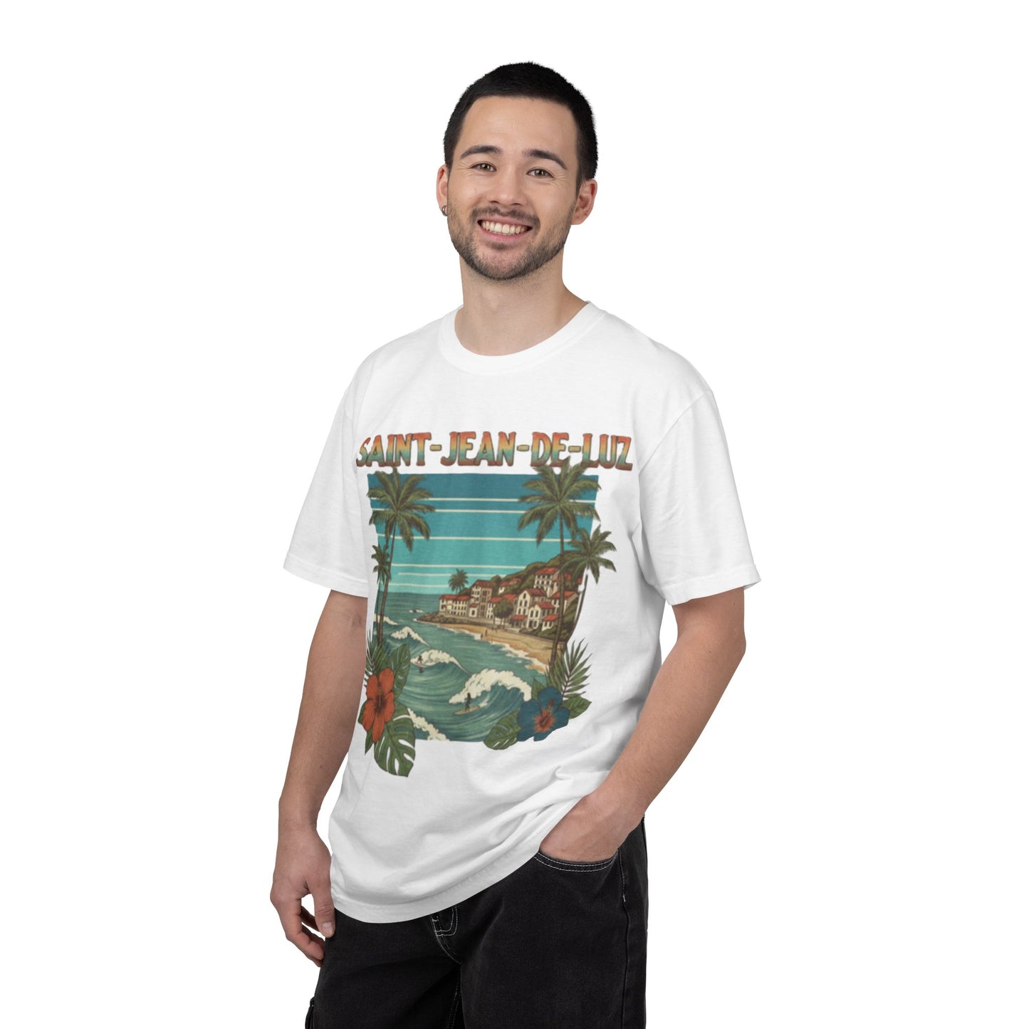 Saint-Jean-De-Luz Vintage Surf T-Shirt — Retro Coastal Vacation Tee