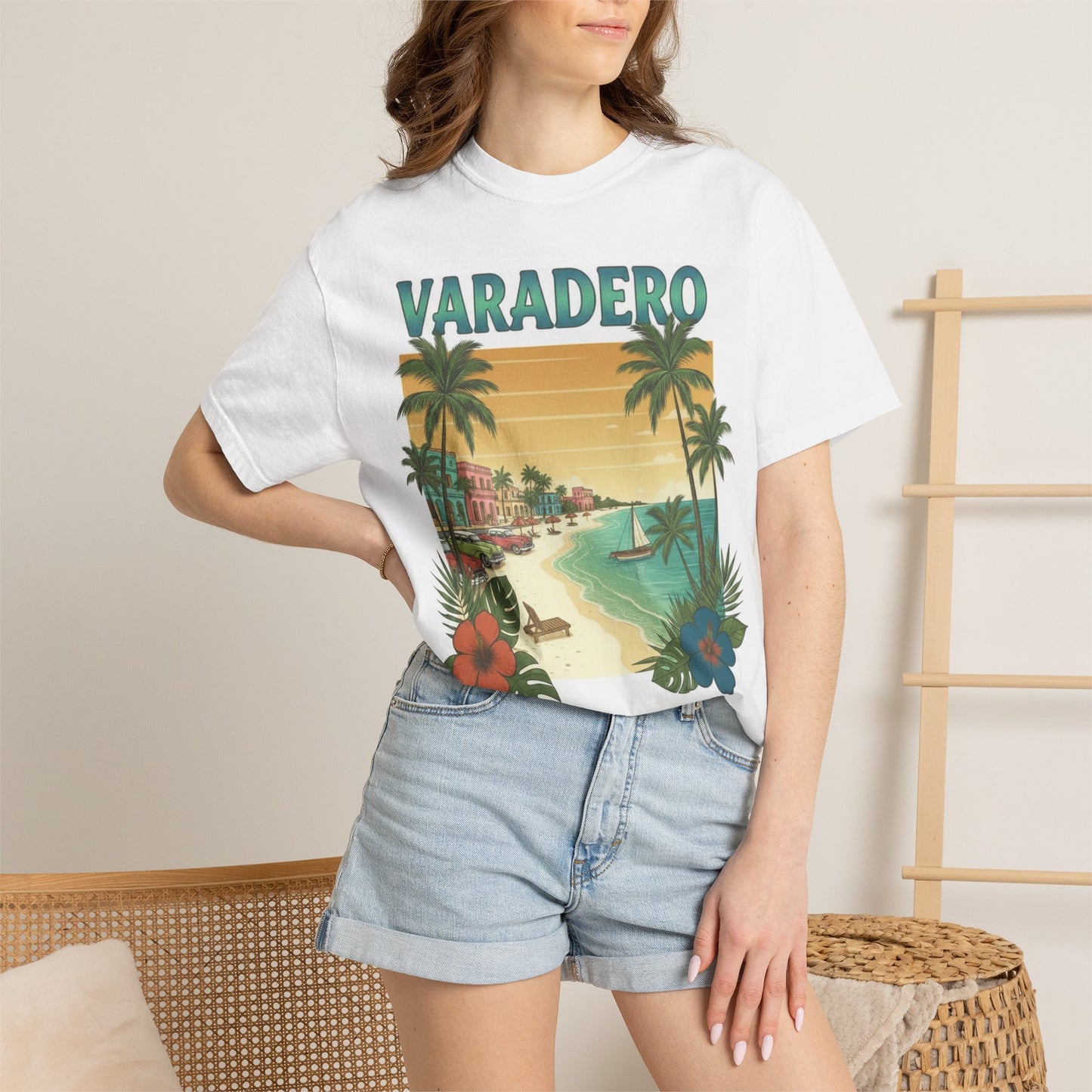 Varadero Retro Beach T-Shirt — Vintage Tropical Cuba Vacation Tee