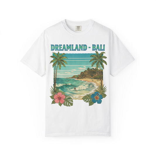 Dreamland Bali Beach T-Shirt — Retro Tropical Surf Graphic