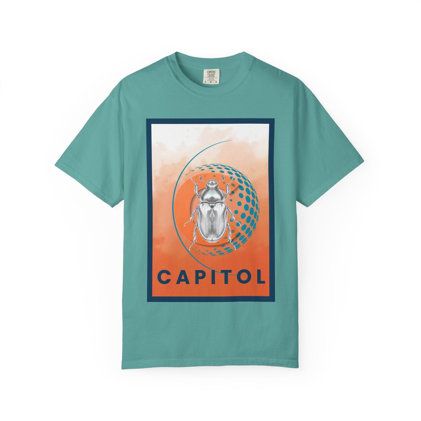 Capitol Crest T-Shirt — Orange Graphic Scarab Tee