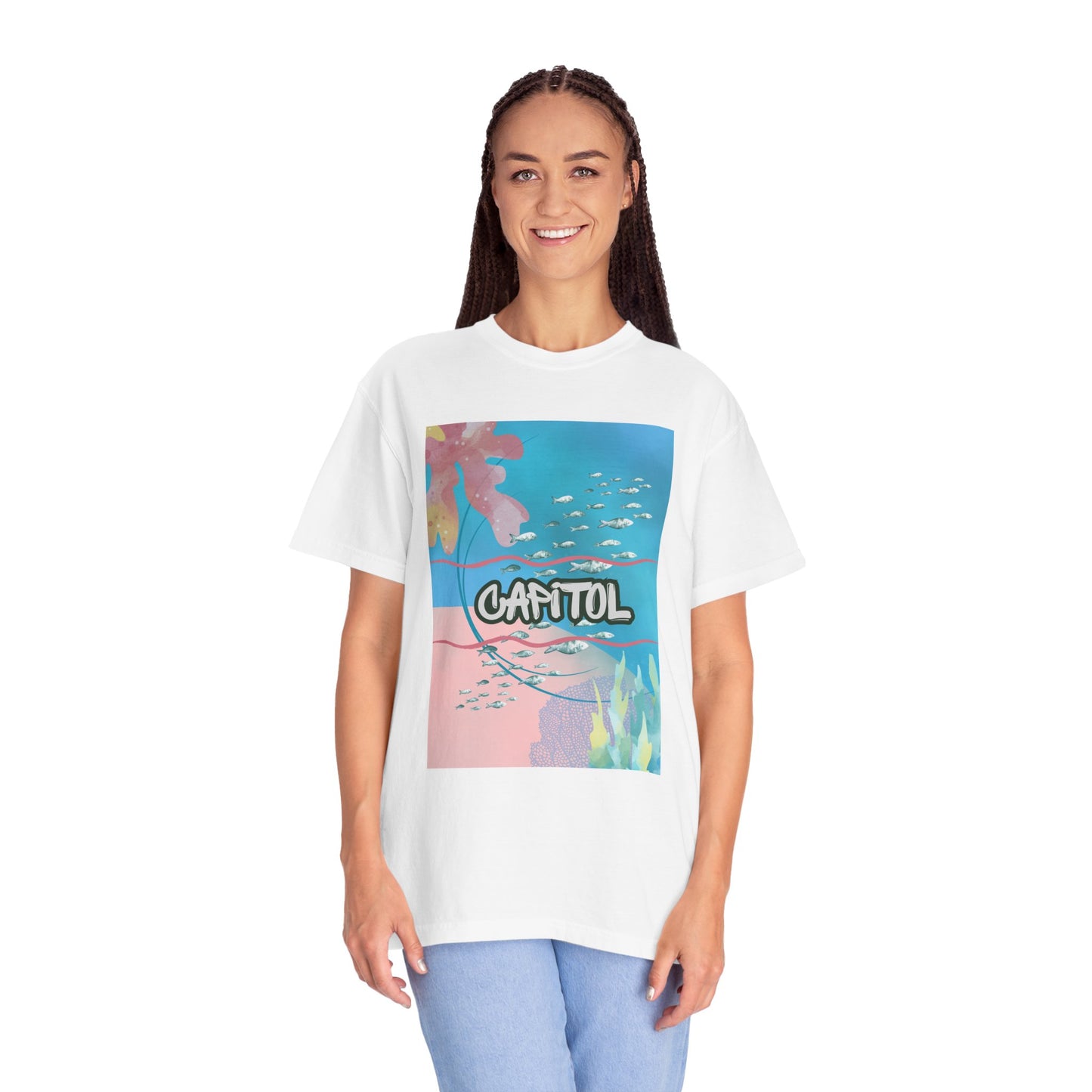 Capitol Ocean Vibes T-Shirt — Pastel Underwater Graphic Tee