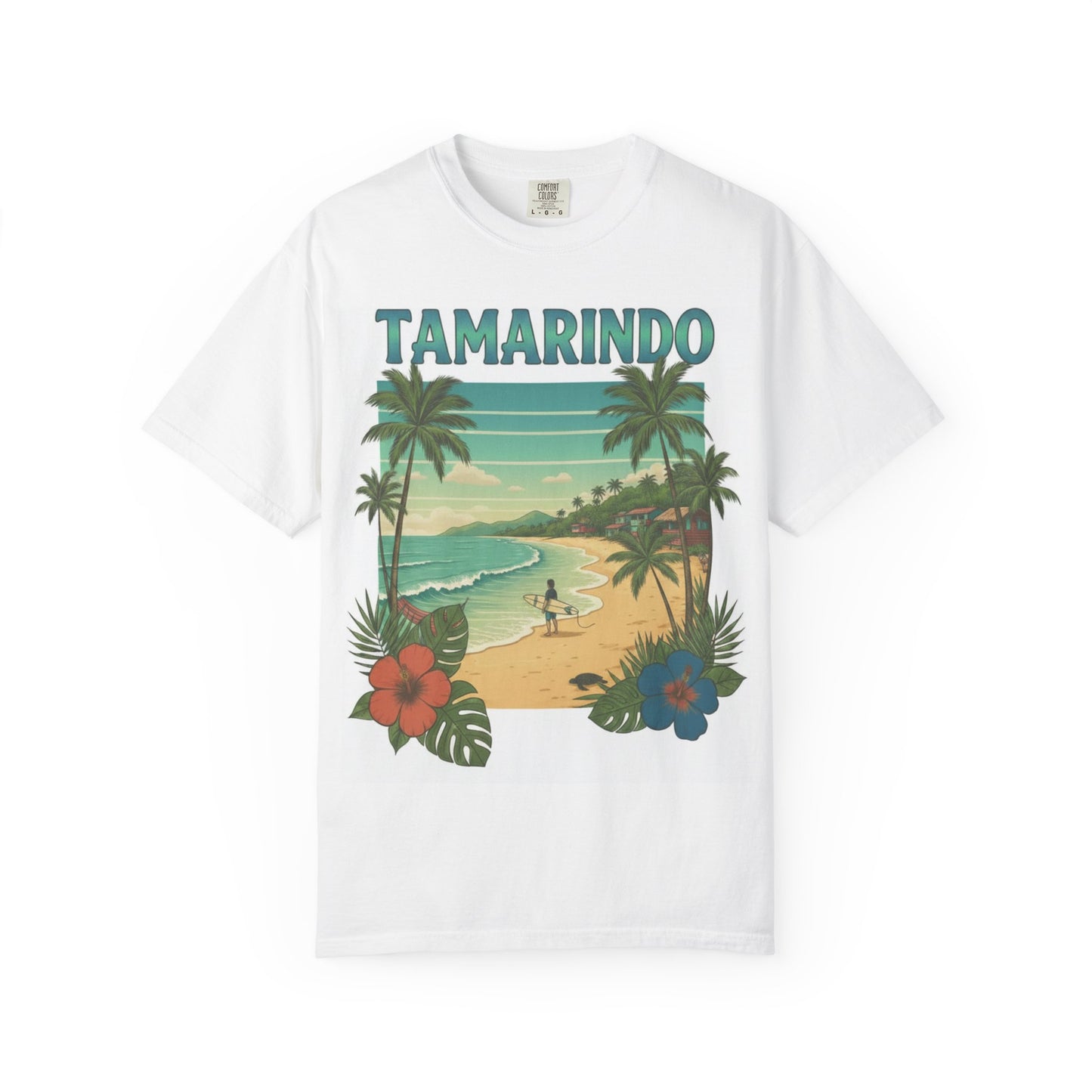 Tamarindo Beach Vintage T-Shirt — Tropical Surf Poster Tee