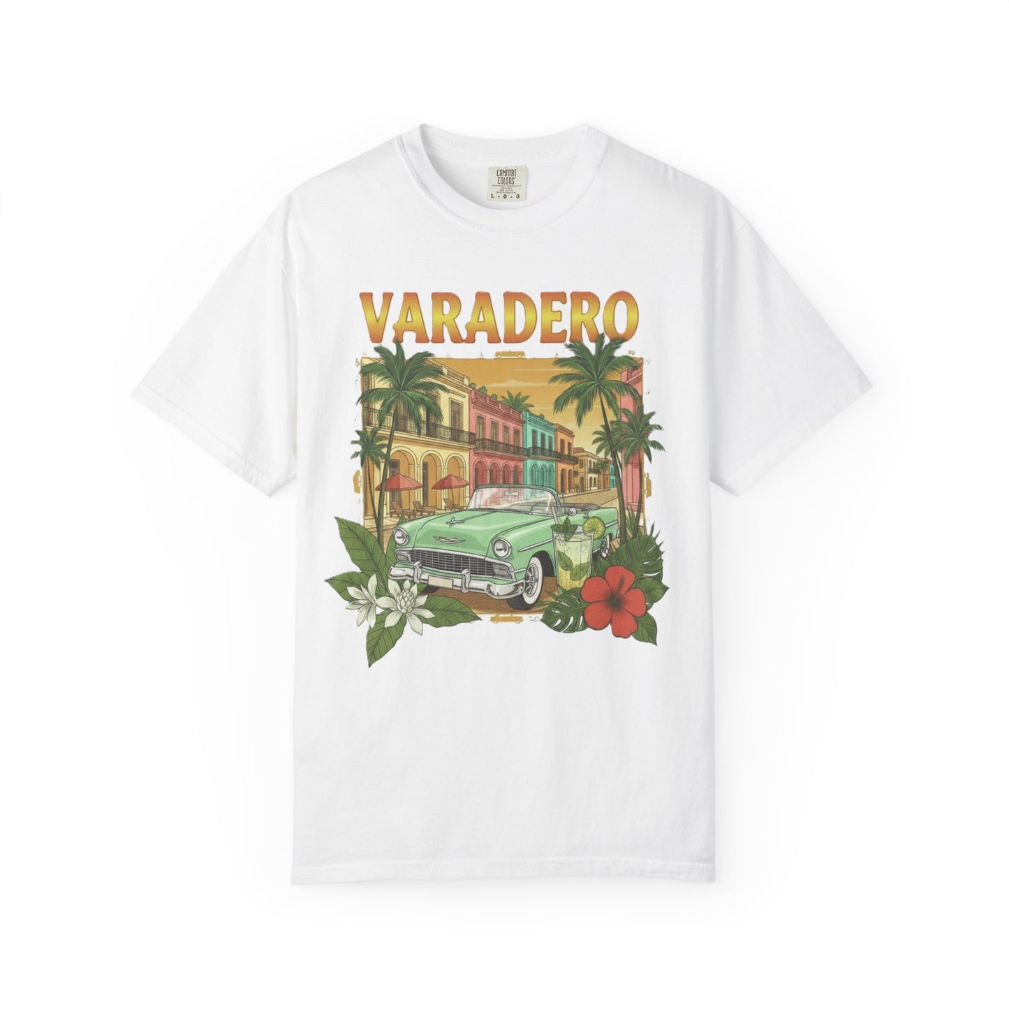Varadero Retro Classic Car T-Shirt — Vintage Tropical Cuba Tee
