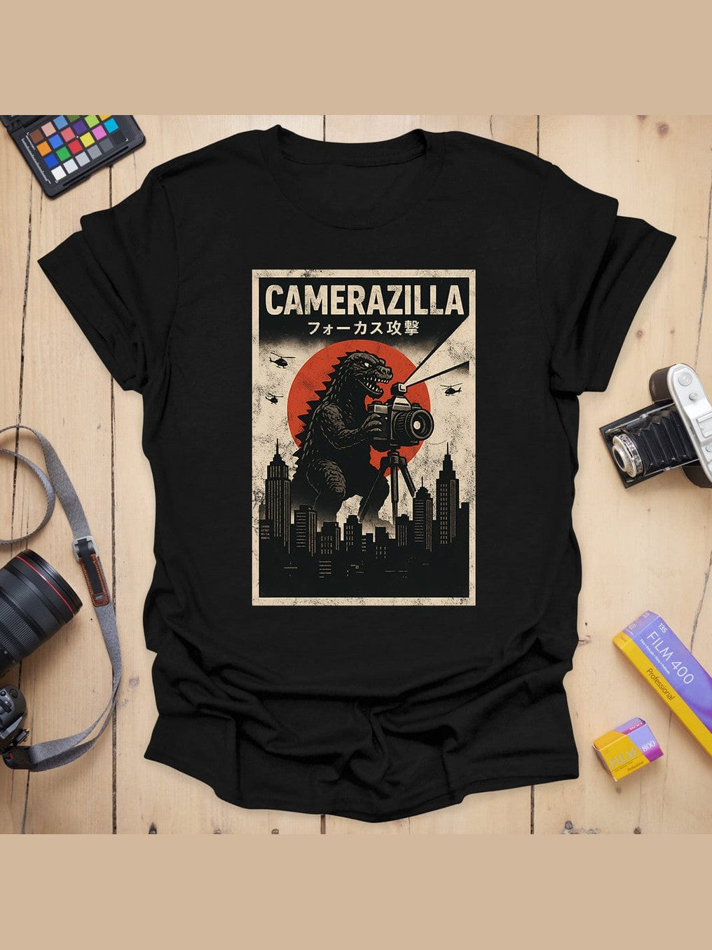 Camerazilla T-Shirt - Black, 3XL