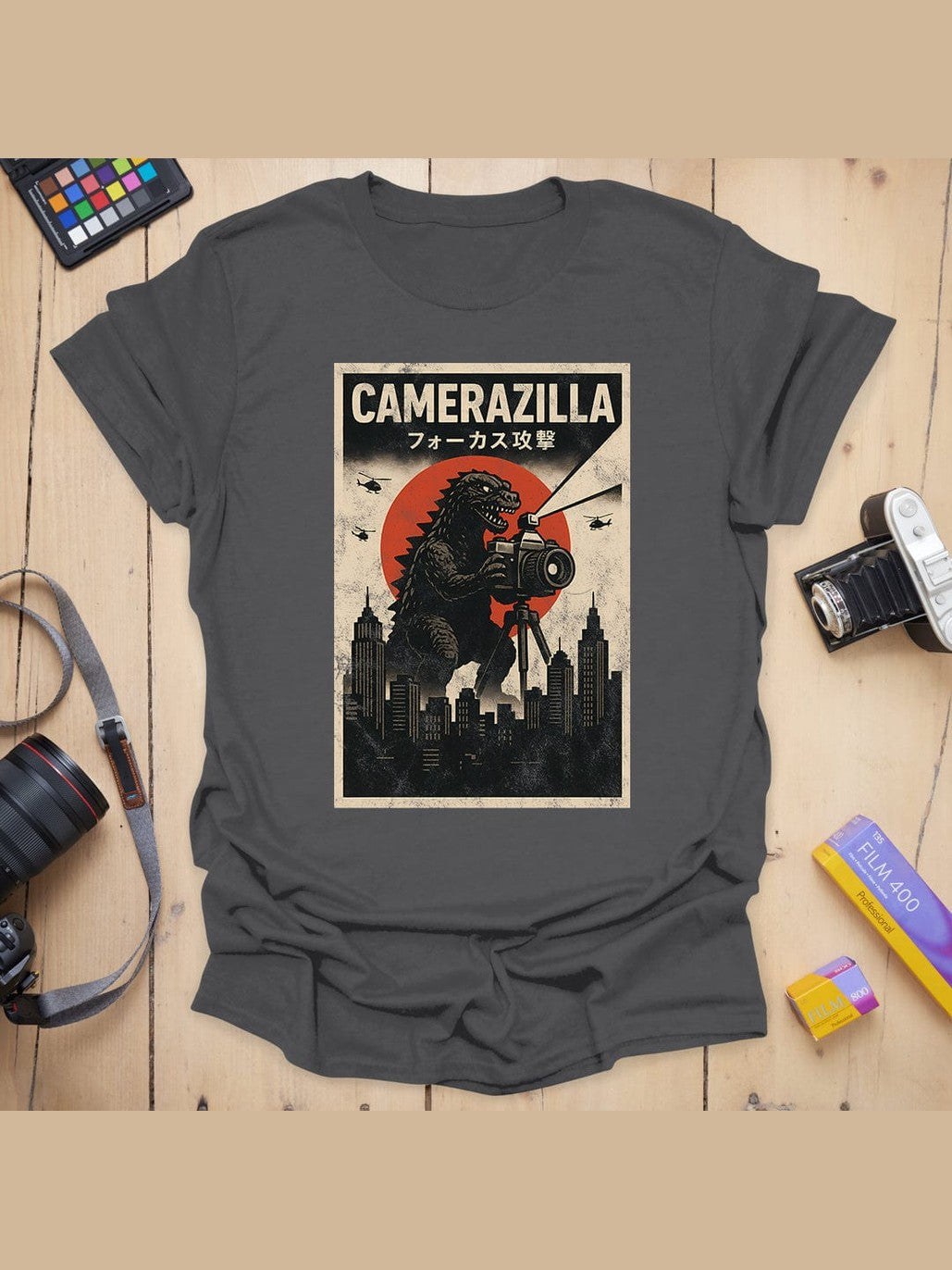Camerazilla T-Shirt - Charcoal, 3XL