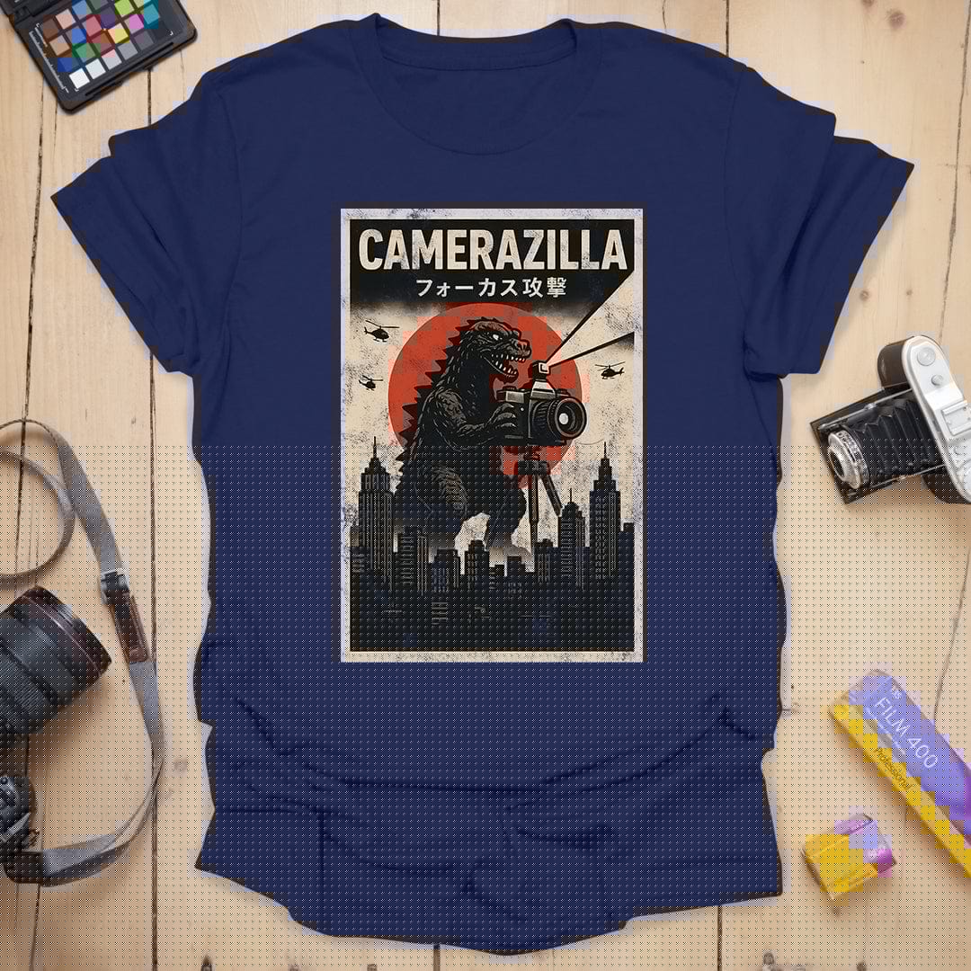Camerazilla T-Shirt - Navy, 3XL
